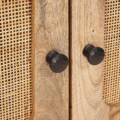 Sideboard mit Speicher Braun 60 x 33 x 75 cm Massivholz Mango