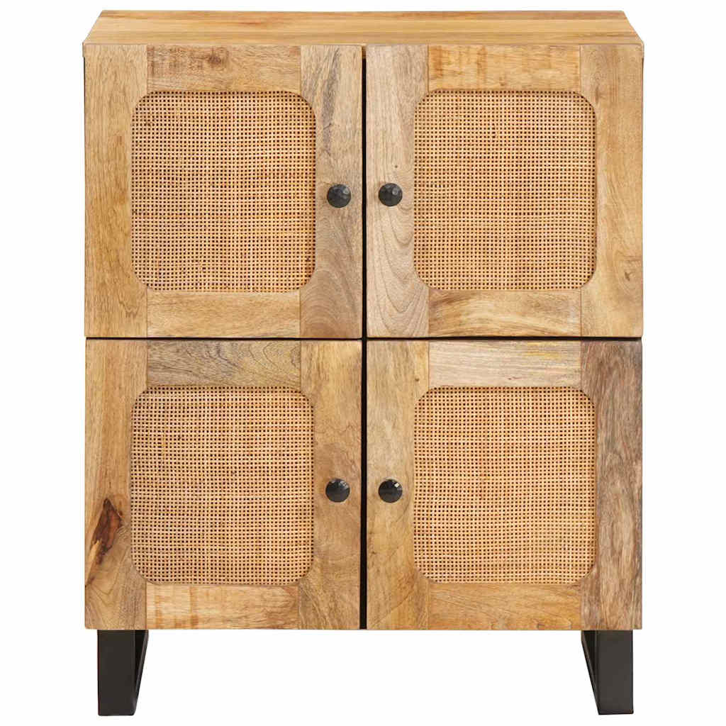 Sideboard mit Speicher Braun 60 x 33 x 75 cm Massivholz Mango