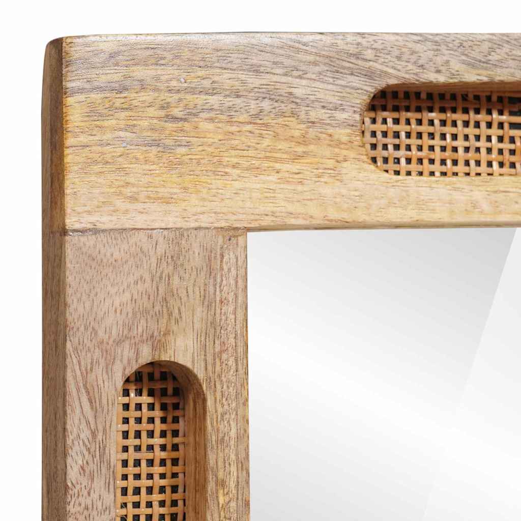 Badezimmer Spiegel Braun 50 x 2,5 x 70 cm Massivholz Mango