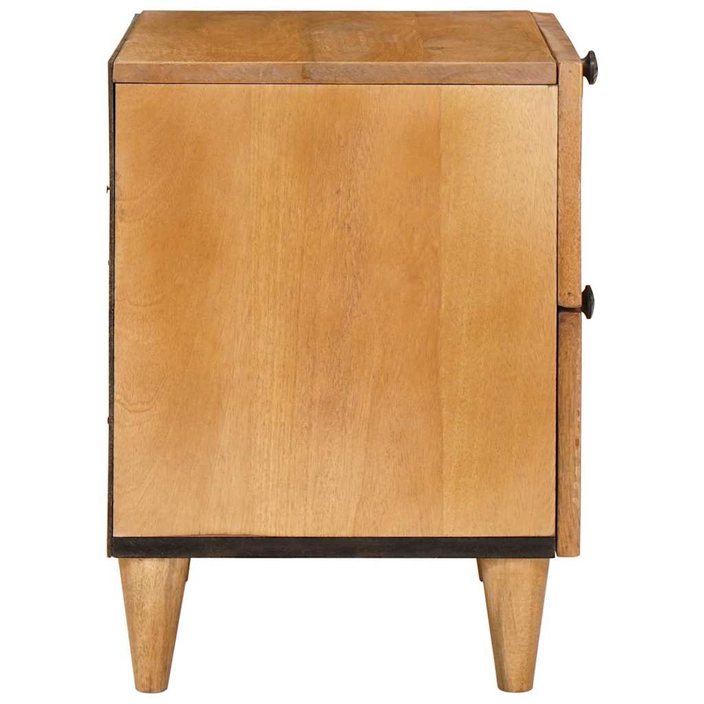 vidaXL Nachttisch 2 pcs Hellbraun 40 x 33 x 46 cm Massivholz Akazie