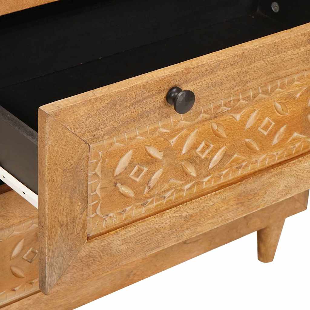 vidaXL Sideboard Hellbraun 60 x 33 x 75 cm massives Mangoholz