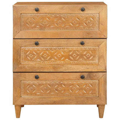 vidaXL Sideboard Hellbraun 60 x 33 x 75 cm massives Mangoholz