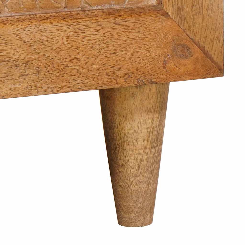 vidaXL Couchtisch mit Tür Hellbraun 80 x 50 x 40 cm Massivholz Akazie