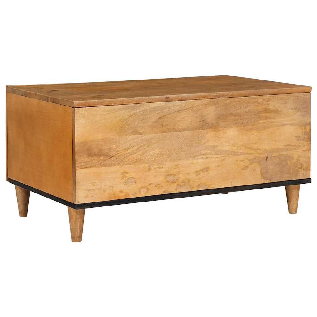 vidaXL Couchtisch mit Tür Hellbraun 80 x 50 x 40 cm Massivholz Akazie