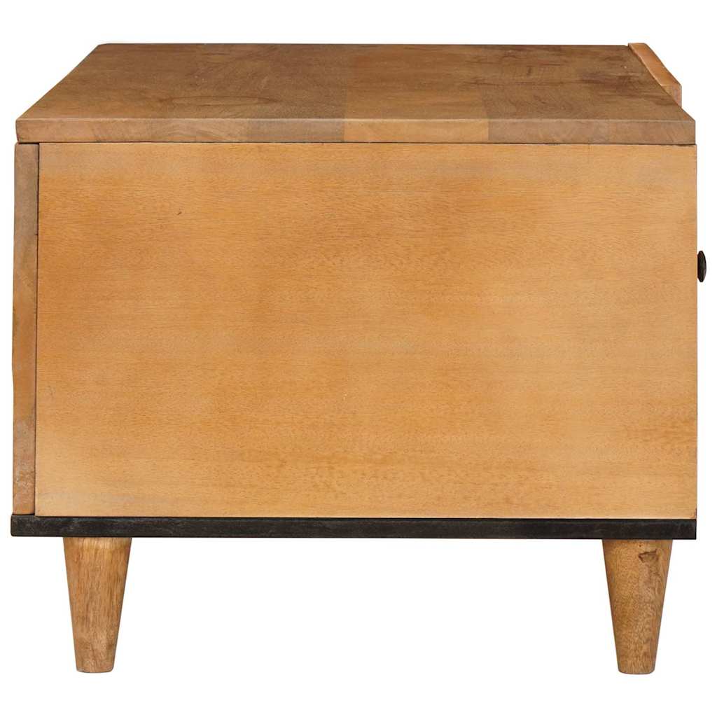 vidaXL Couchtisch mit Tür Hellbraun 80 x 50 x 40 cm Massivholz Akazie
