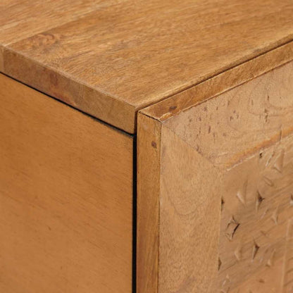 vidaXL Couchtisch mit Tür Hellbraun 80 x 50 x 40 cm Massivholz Akazie