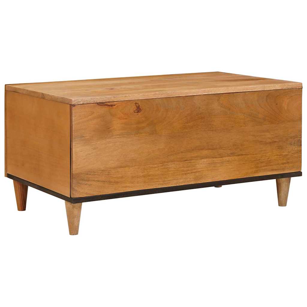 vidaXL Couchtisch mit Tür Hellbraun 80 x 50 x 40 cm Massivholz Akazie