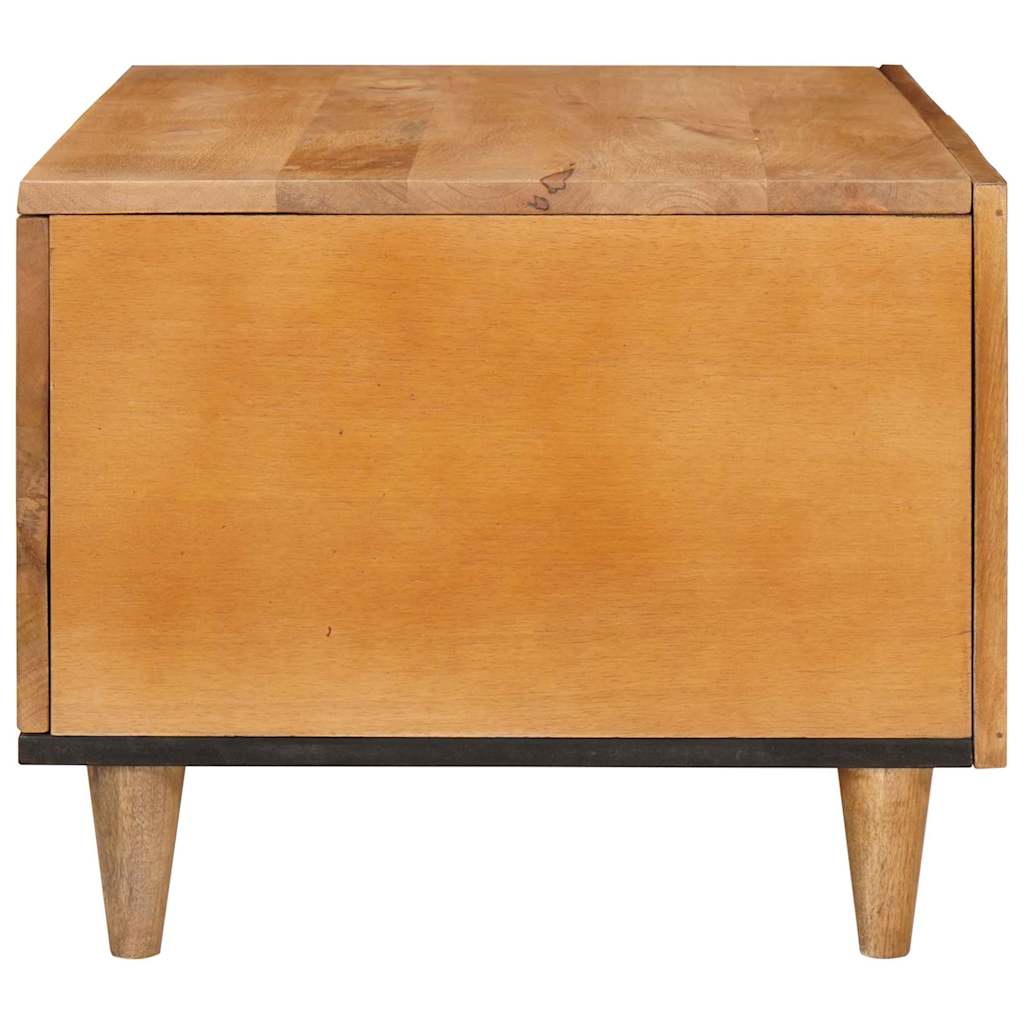vidaXL Couchtisch mit Tür Hellbraun 80 x 50 x 40 cm Massivholz Akazie