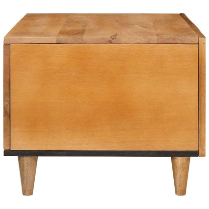 vidaXL Couchtisch mit Tür Hellbraun 80 x 50 x 40 cm Massivholz Akazie