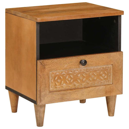 Nachttisch 2 pcs Hellbraun 40 x 33 x 46 cm Massivholz Akazie