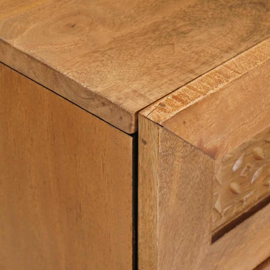 vidaXL Nachttisch mit Tür Hellbraun 50 x 33 x 60 cm Massivholz Akazie