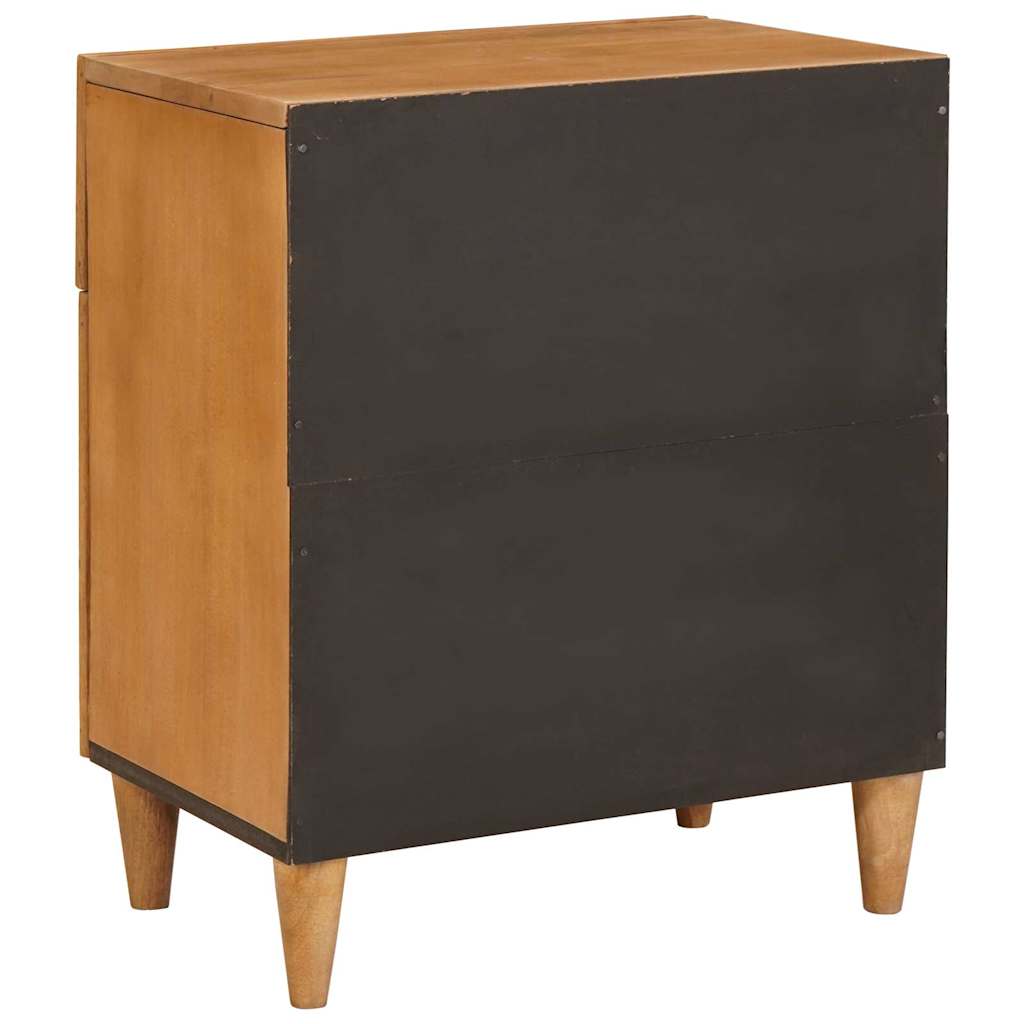 vidaXL Nachttisch mit Tür Hellbraun 50 x 33 x 60 cm Massivholz Akazie