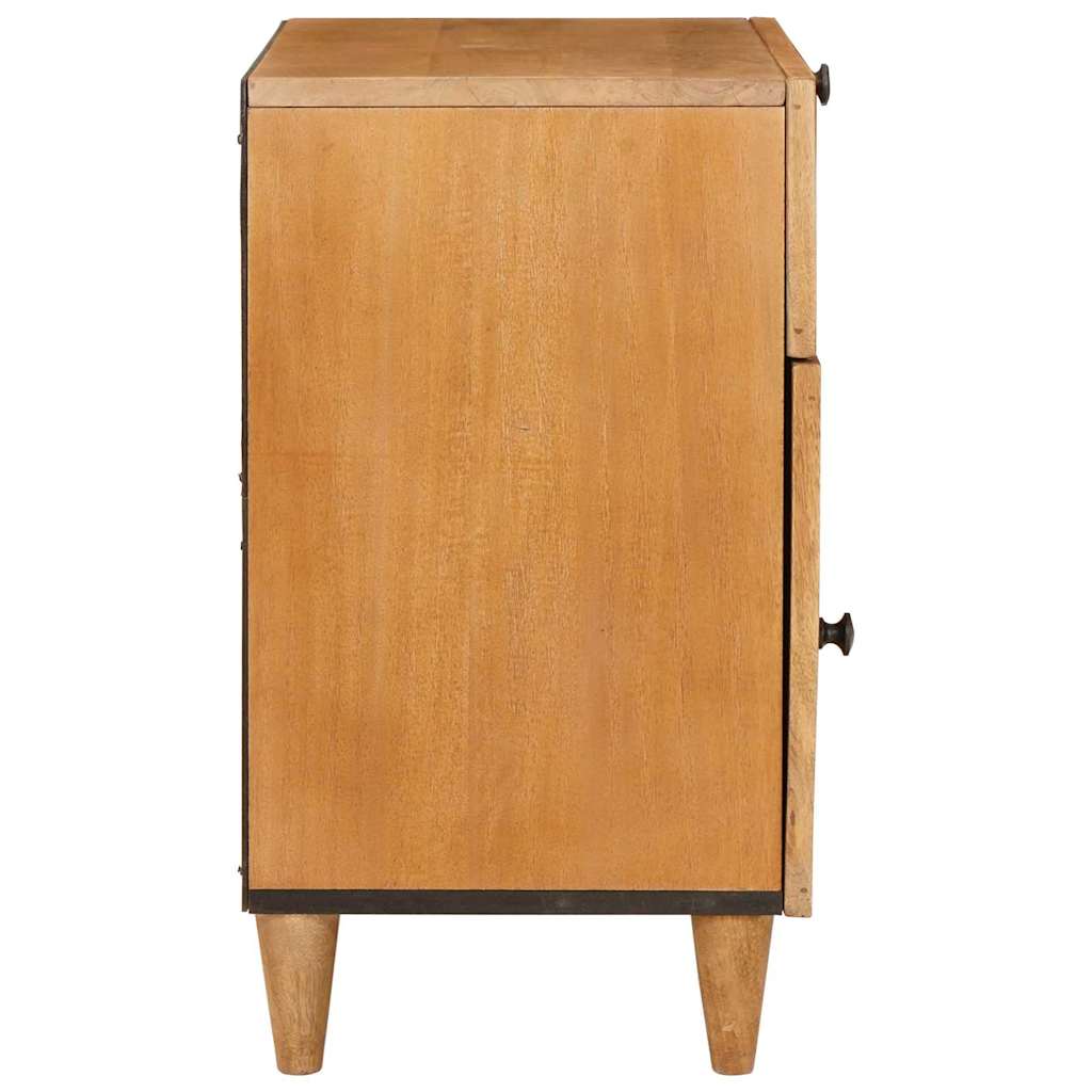 vidaXL Nachttisch mit Tür Hellbraun 50 x 33 x 60 cm Massivholz Akazie