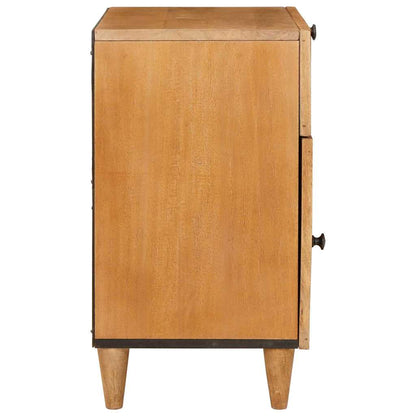 vidaXL Nachttisch mit Tür Hellbraun 50 x 33 x 60 cm Massivholz Akazie