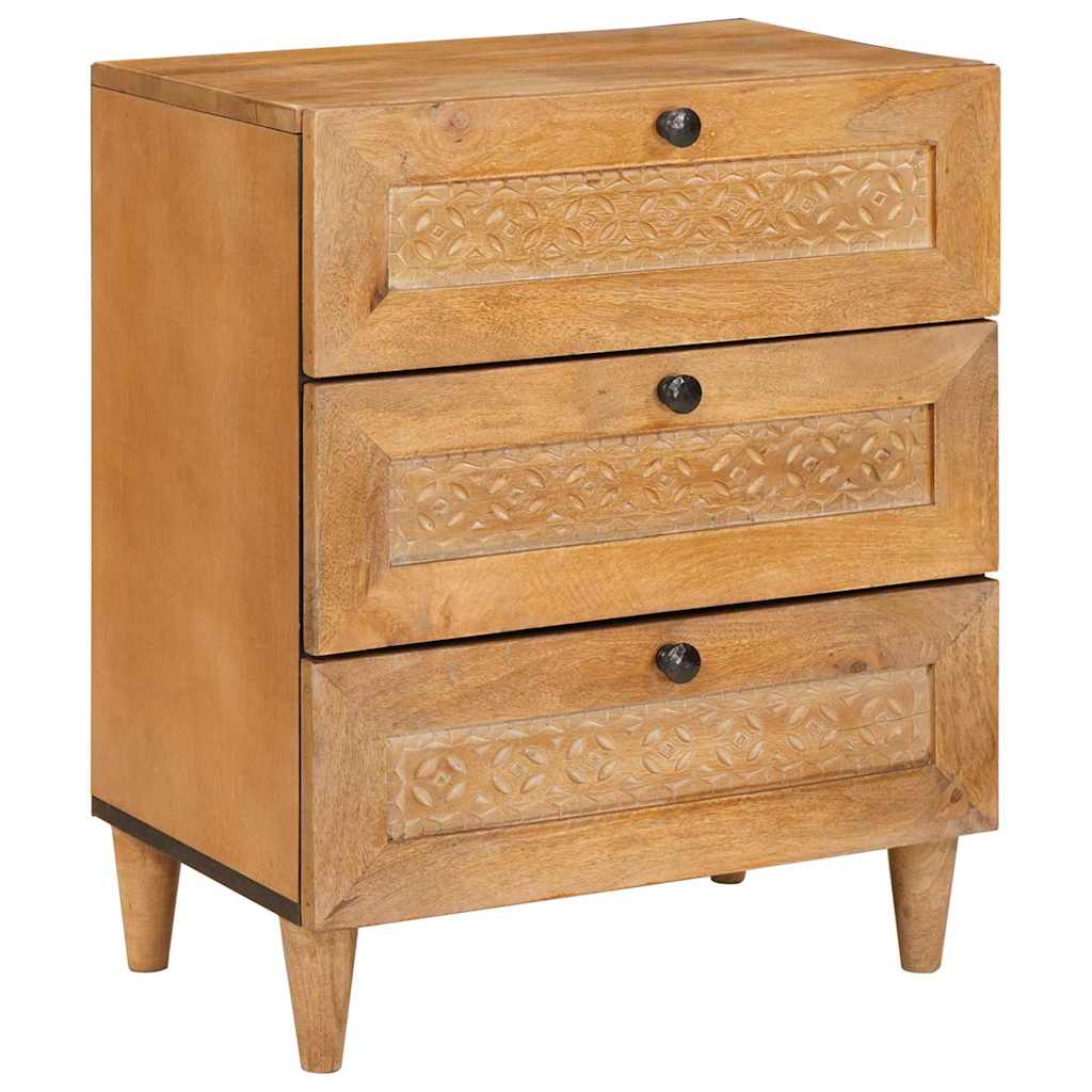 vidaXL Nachttisch Hellbraun 50 x 33 x 62 cm Massivholz Akazie