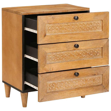 vidaXL Nachttisch Hellbraun 50 x 33 x 62 cm Massivholz Akazie