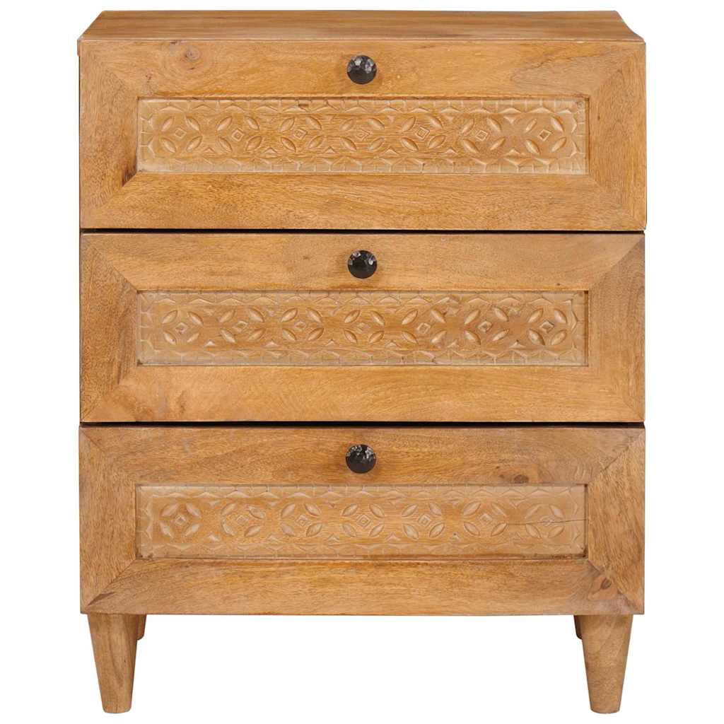 vidaXL Nachttisch Hellbraun 50 x 33 x 62 cm Massivholz Akazie