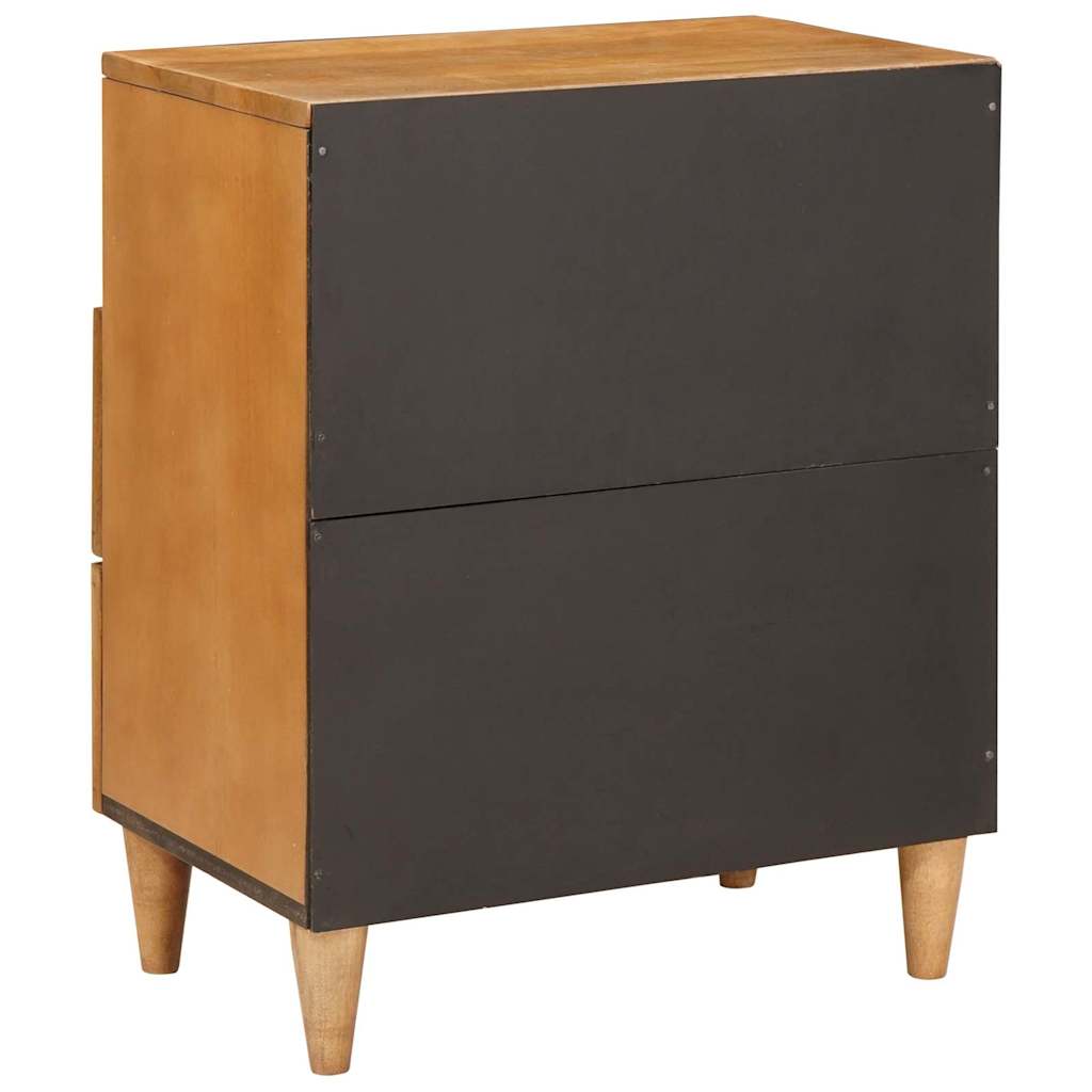 vidaXL Nachttisch mit Tür Hellbraun 50 x 33 x 62 cm Massivholz Akazie