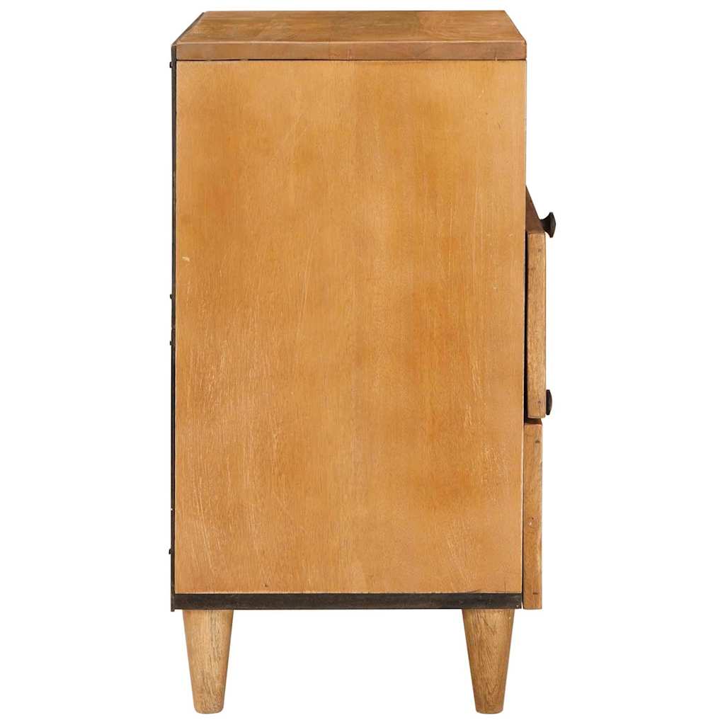 vidaXL Nachttisch mit Tür Hellbraun 50 x 33 x 62 cm Massivholz Akazie