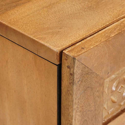 vidaXL Nachttisch mit Tür Hellbraun 50 x 33 x 60 cm Massivholz Akazie