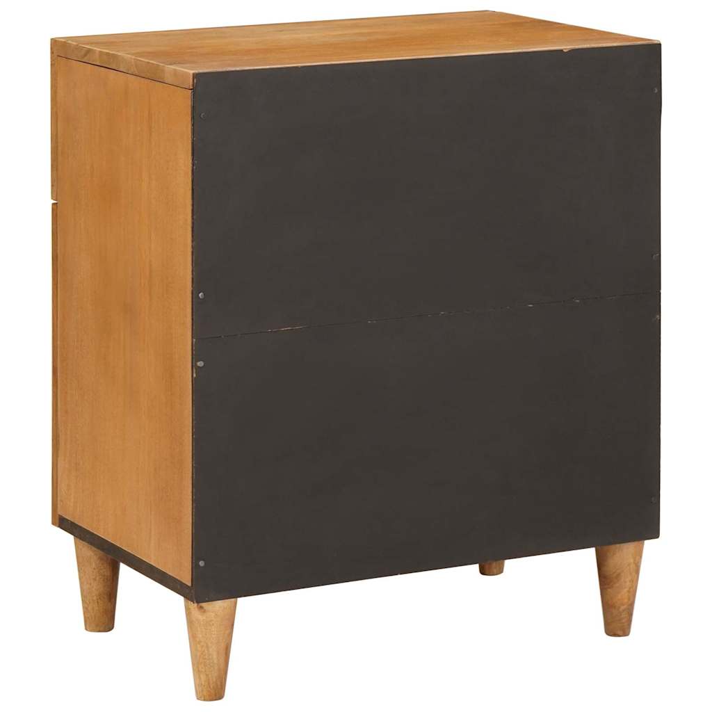 vidaXL Nachttisch mit Tür Hellbraun 50 x 33 x 60 cm Massivholz Akazie