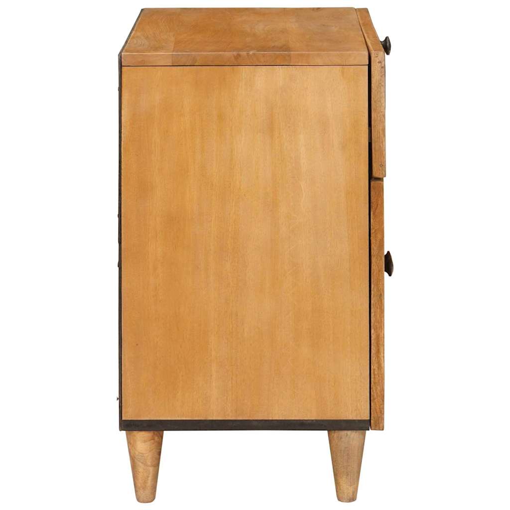 vidaXL Nachttisch mit Tür Hellbraun 50 x 33 x 60 cm Massivholz Akazie