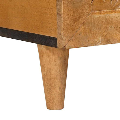 vidaXL Couchtisch mit Tür Hellbraun 100 x 54 x 40 cm Massivholz Akazie