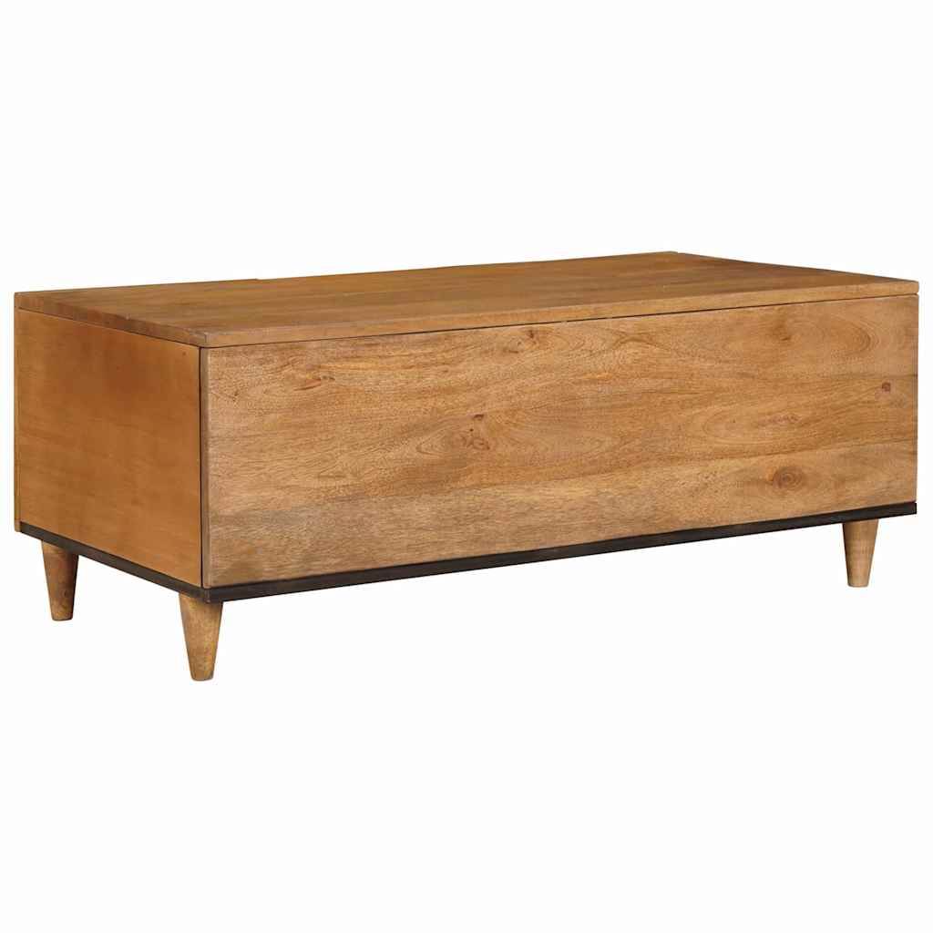 vidaXL Couchtisch mit Tür Hellbraun 100 x 54 x 40 cm Massivholz Akazie