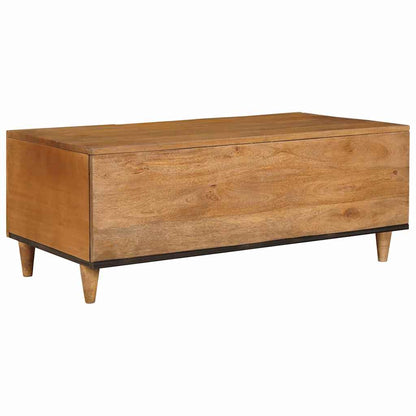 vidaXL Couchtisch mit Tür Hellbraun 100 x 54 x 40 cm Massivholz Akazie