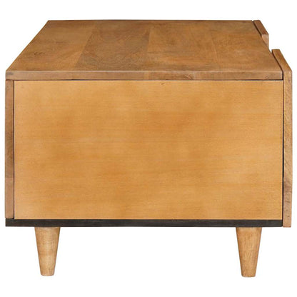 vidaXL Couchtisch mit Tür Hellbraun 100 x 54 x 40 cm Massivholz Akazie