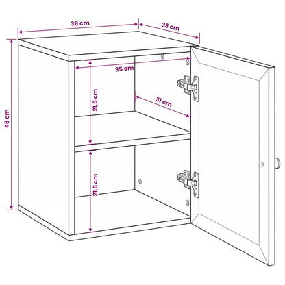 vidaXL Badezimmerschrank Hellbraun 38 x 33 x 48 cm Holzwerkstoff