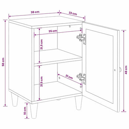 vidaXL Badezimmerschrank Hellbraun 38 x 33 x 58 cm Holzwerkstoff