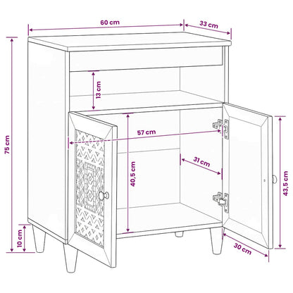 vidaXL Sideboard Hellbraun 33.5 x 60 x 75 cm