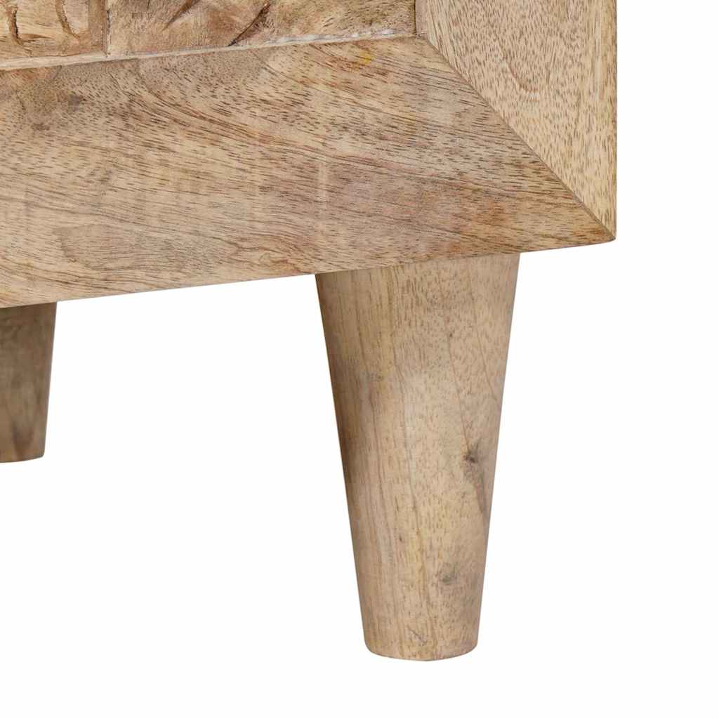 vidaXL Nachttisch Beige 40 x 33 x 46 cm Massivholz Akazie