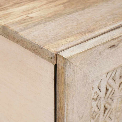 vidaXL Couchtisch mit Speicher Beige 80 x 50 x 40 cm Massivholz Akazie