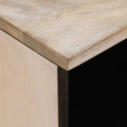 vidaXL Nachttisch Beige 40 x 33 x 46 cm Massivholz Akazie