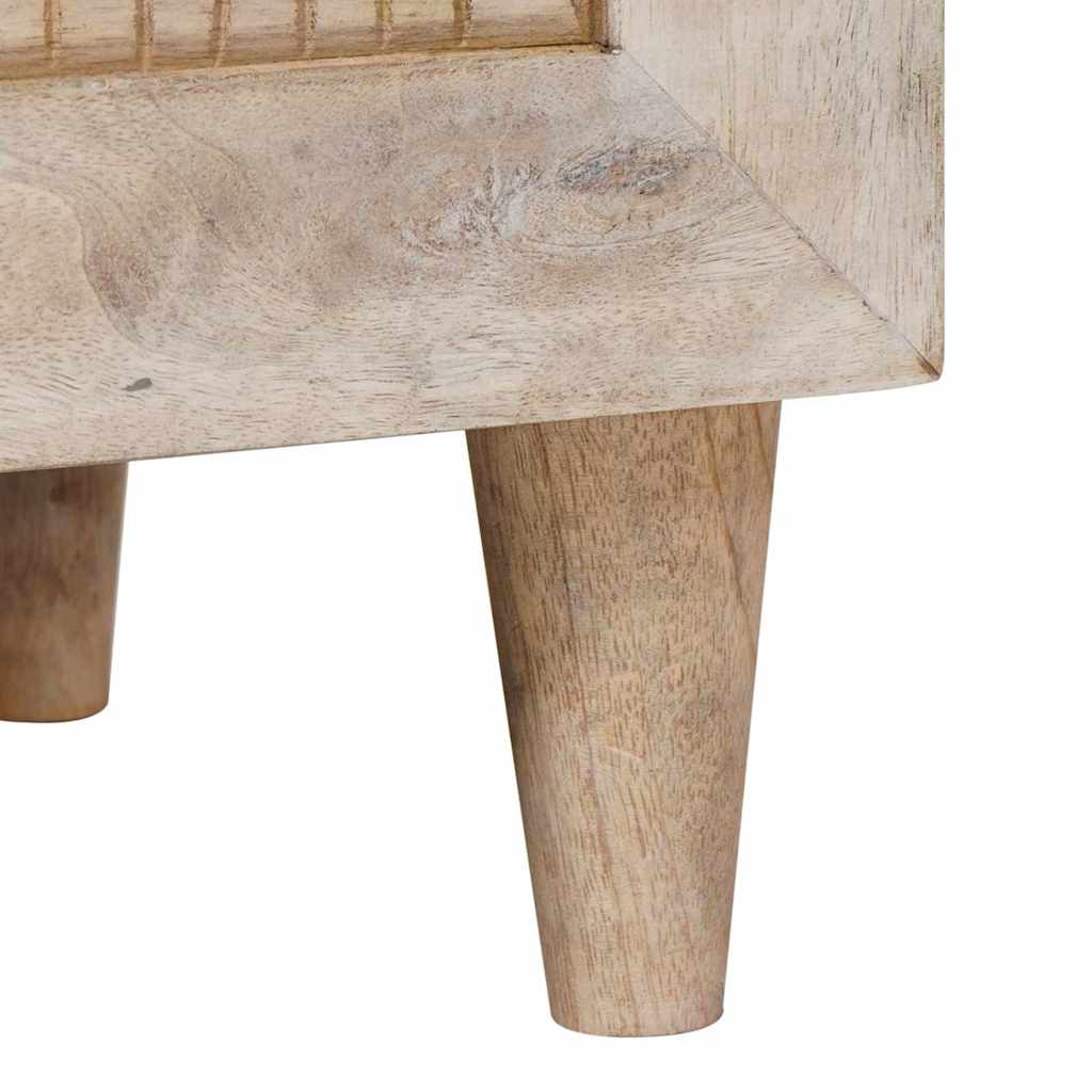 vidaXL Nachttisch Beige 40 x 33 x 46 cm Massivholz Akazie