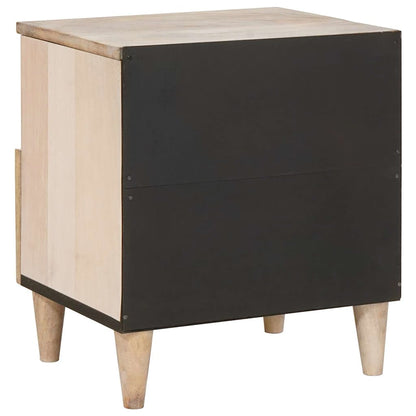 vidaXL Nachttisch Beige 40 x 33 x 46 cm Massivholz Akazie