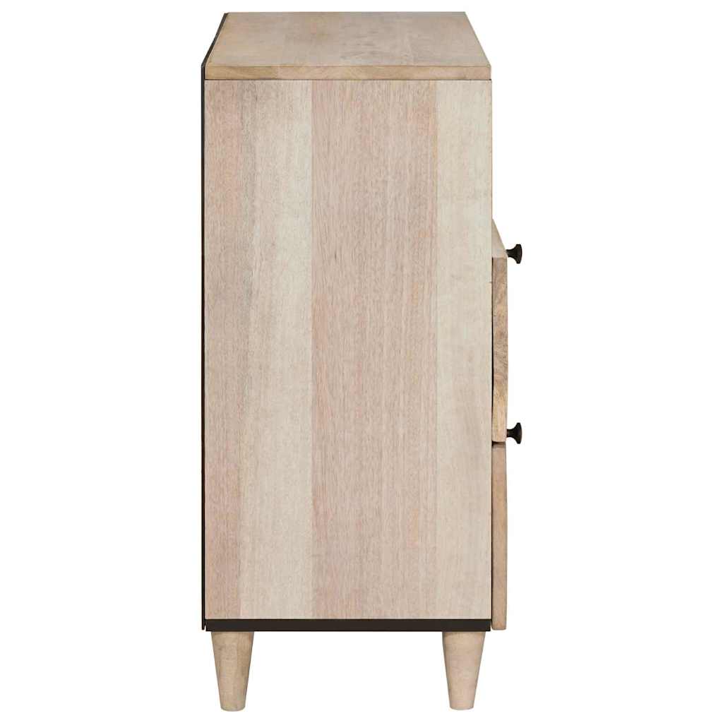 vidaXL Nachttisch mit Regal Beige 50 x 33 x 62 cm Massivholz Akazie