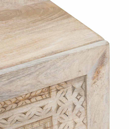 vidaXL Couchtisch mit Regal Beige 100 x 54 x 40 cm Massivholz Akazie
