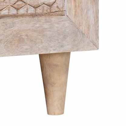vidaXL Couchtisch mit Regal Weiß 80 x 54 x 40 cm Massivholz Akazie