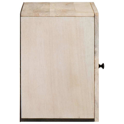 vidaXL Badezimmerschrank mit Tür Weiß 38 x 33 x 48 cm Holzwerkstoff