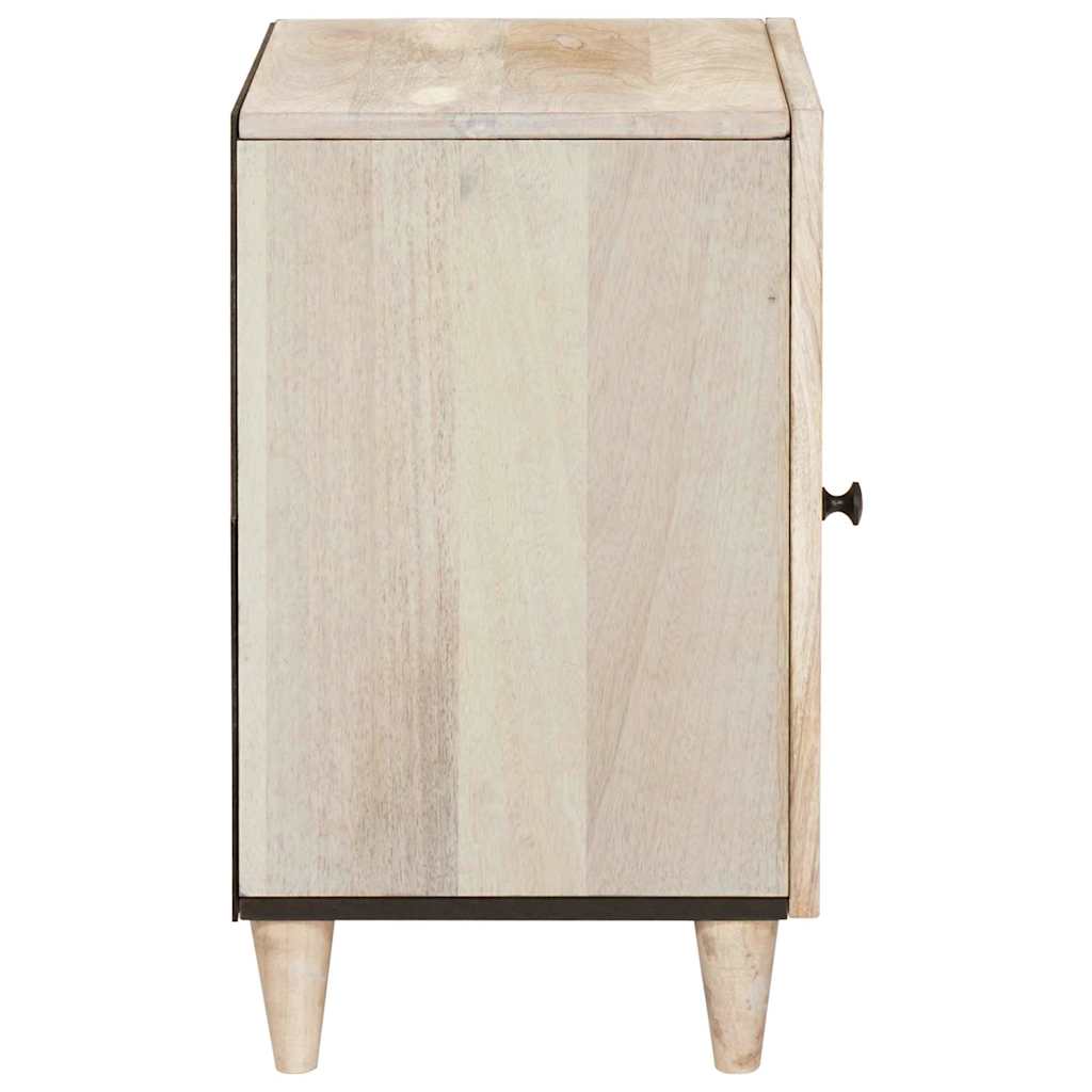 vidaXL Badezimmerschrank mit Tür Weiß 38 x 33 x 58 cm Holzwerkstoff
