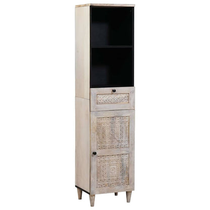 vidaXL Badezimmerschrank mit Regal Weiß 38 x 33 x 160 cm Holzwerkstoff