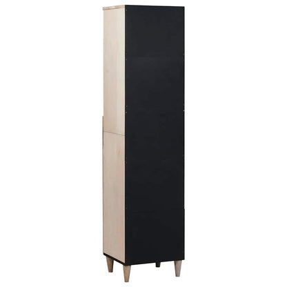 vidaXL Badezimmerschrank mit Regal Weiß 38 x 33 x 160 cm Holzwerkstoff