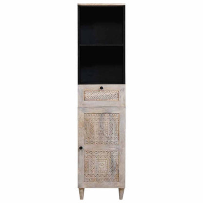 vidaXL Badezimmerschrank mit Regal Weiß 38 x 33 x 160 cm Holzwerkstoff