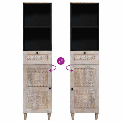 vidaXL Badezimmerschrank mit Regal Weiß 38 x 33 x 160 cm Holzwerkstoff