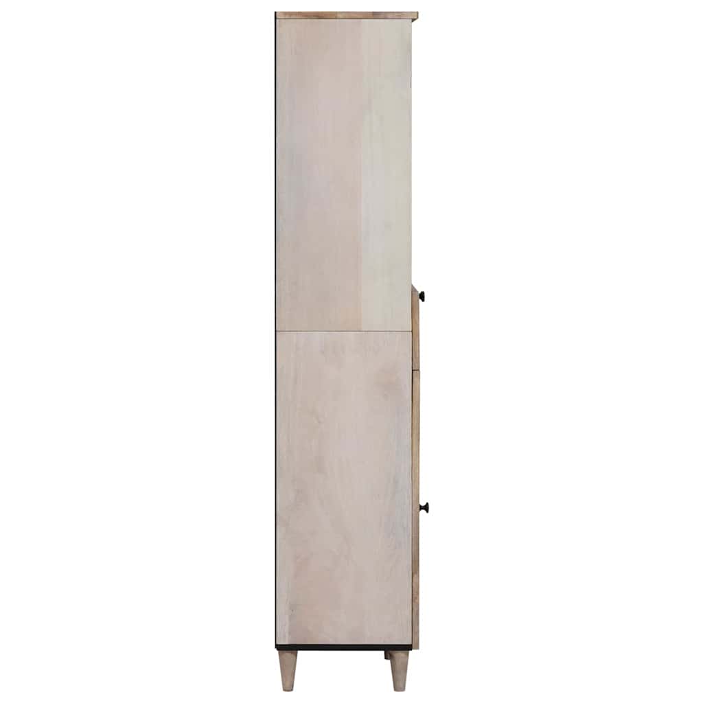 vidaXL Badezimmerschrank mit Regal Weiß 38 x 33 x 160 cm Holzwerkstoff