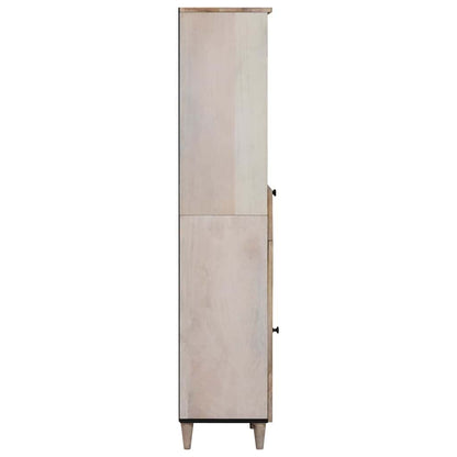 vidaXL Badezimmerschrank mit Regal Weiß 38 x 33 x 160 cm Holzwerkstoff