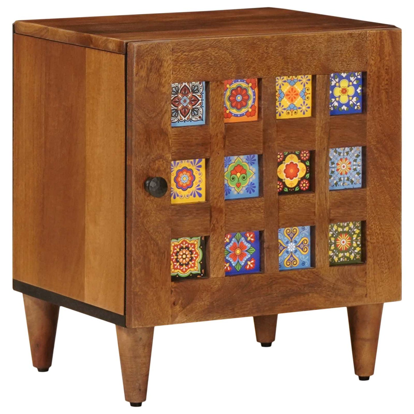 vidaXL Nachttisch Braun 40 x 33 x 46 cm Massivholz Mango